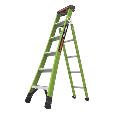 Escalera de Tijera 3 en 1 de 1.8 Metros, Fibra de Vidrio (SKU13906-001). Hecha en E.U.A. (Versión 2.0)