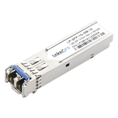 Transceptor Óptico SFP (Mini-Gbic) / Monomodo 1310 nm / 1.25 Gbps / 1000BASE-LX / Conectores LC/UPC Dúplex / DDM / Hasta 10 km 