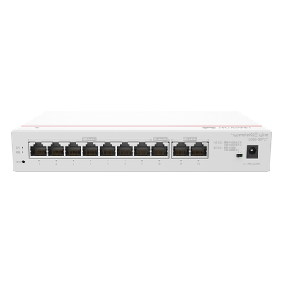 Router eKit / 2 Puertos WAN Gigabit / 1 Puerto LAN/WAN Gigabit  / 7 Puertos PoE LAN Gigabit / Presupuesto PoE 124 W / Rendimiento de 2 Gbps / Controlador (64 APs) / Hasta 250 clientes / Libre de licenciamiento