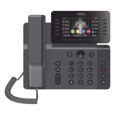 Teléfono IP Empresarial Esencial WiFi / Bluetooth, 20 líneas SIP, pantalla a color 4.3" ajustable, PoE, puertos Gigabit, conferencia local de 6 vías.