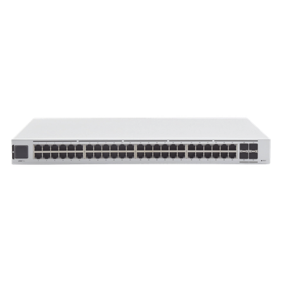 UniFi Switch USW-Pro-48, Capa 3 de 48 puertos Gigabit RJ-45 + 4 puertos 1/10G SFP+, pantalla informativa