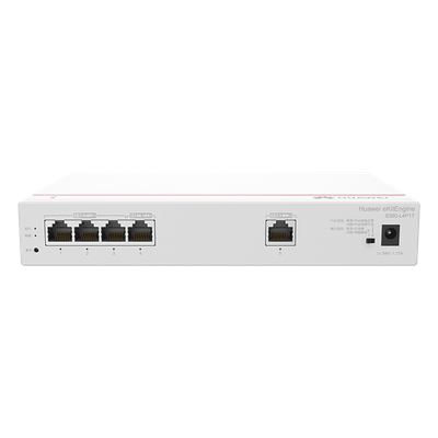 Router Multi-Servicio / 1 puerto 10/100/1000 Mbps(WAN) / 4 puertos 10/100/1000 Mbps(LAN) PoE+ (802.3af/at) / 50W / Rendimiento 1 Gbps / Controla hasta 32 APs / Hasta 150 Clientes / Administración Nube Gratis