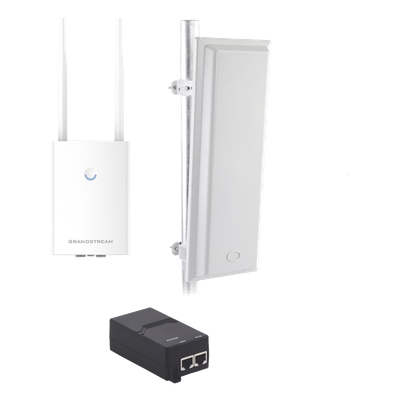Kit de radio GWN7605LR con antena TXS25619DP, para amplia cobertura de WiFi en 90º, frecuencia (2.4 a 2.5 GHz) y (5.1 a 6.5 GHz), 1.27 Gbps y administración desde la nube gratuita
