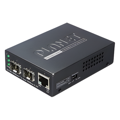 Convertidor de Medios con Doble Puerto SFP 1000BASE-FX/SX/LX y Puerto Ethernet 1000Base-T 
