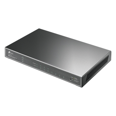 Switch Omada / 8 Puertos Gigabit  / 4 Puertos PoE+ 802.3at/af / Presupuesto PoE 62 W / 30 W por Puerto / Gestión Cloud Omada / L3 Static Routing / Sin Ventilador / Metal