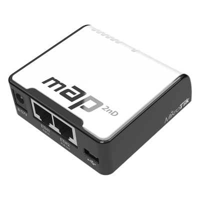 (mAP) 2 Puertos Fast Ethernet, 1 Puerto MicroUSB, WiFi 2.4 GHz 802.11 b/g/n