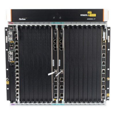 OLT Carrier Class Modular GPON, 16 Ranuras de Servicio, Incluye 1 Tarjeta de Servicio, crecimiento hasta 256 puertos GPON o 128 XGPON, Gestión por UNM2000, CLI, (Incluye Instalación de Software UNM2000)
