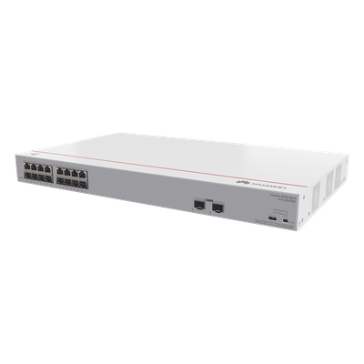 Switch Gigabit No Administrable PoE / 16 puertos 10/100/1000 Mbps (PoE) / 2 Puertos SFP Uplink / 124W