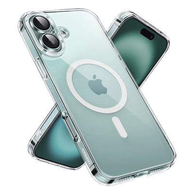 Funda protectora magnética transparente UGREEN Classy para iPhone 16 Plus (transparente)