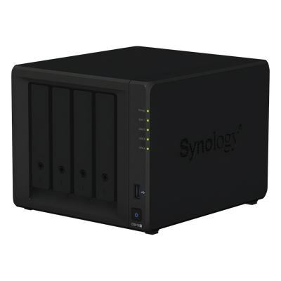Servidor NAS de escritorio con 4 bahías / Expandible a 9 bahías / Hasta 108 TB / Soporta Hasta 40 Cámaras 