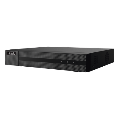DVR 4 Megapixel Pentahíbrido / 4 Canales TURBOHD + 2 Canal IP / 1 Bahía de Disco Duro / H.265+ / 1 Canal de Audio / Audio por Coaxitron / Salida de Vídeo Full HD