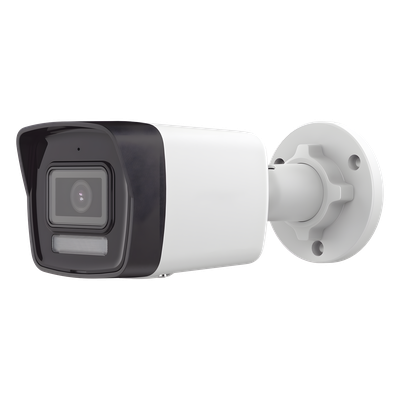 [SIN MARCA O LOGO][Dual Light] Bala IP 4 Megapixel / Lente 2.8 mm / 30 mts IR + 30 mts Luz Blanca / Micrófono Integrado / ACUSENSE Lite / Exterior IP67 / H.265 / PoE  / Micro SD