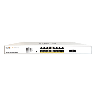 Switch Administrable PoE  / 16 puertos PoE af/at Gigabit /  2 x SFP Gigabit / Administración Cloud Gratuita / Presupuesto 240 W