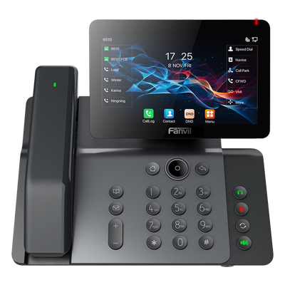 Teléfono IP / Handset Inalámbrico Bluetooth / 20 Líneas SIP / Pantalla IPS Táctil 7" HD / Conferencia 6 Vías / Puertos Gigabit / PoE 802.3af / Wi-Fi 6 / Bluetooth 5.4 / USB 2.0