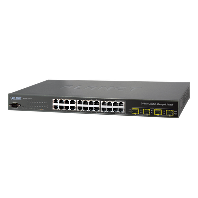 Switch Administrable L2+ 24 puertos 10/100/1000 Mbps, 4 Puertos Combo SFP
