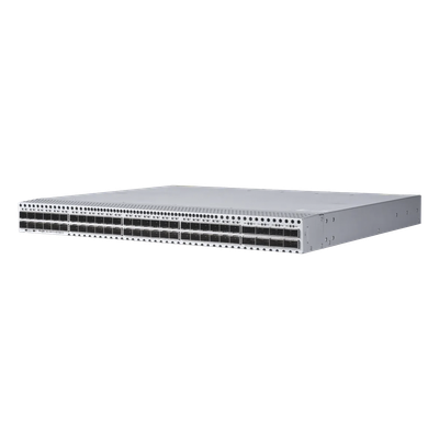 Switch Data Center 25G/100G / 48 Puertos SFP28 25G + 8 QSFP28 100G / 4.0 Tbps 2000 Mpps RDMA RoCEv2 / Capa 3 VXLAN EVPN Spine-Leaf BGP OSPF / M-LAG PFC ECN Lossless Ethernet / 1 RU Fuentes 1+1 Hot-Swap