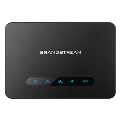 Adaptador de Teléfono Analógico ATA 2 Puertos FXS (Conectar Teléfono Análogo) con Router NAT Gigabit / Compatible SIP / Cifrado AES Reforzado / Calidad de Voz HD / Soporta Fax T.38 / Router NAT Alto Rendimiento
