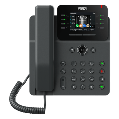 Teléfono IP Wi-Fi Empresarial,Bluetooth, 12 líneas SIP, pantalla a color 2.8", PoE, puertos Gigabit, conferencia local de 6 vías.