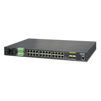 Switch Industrial Administrable 24 Puertos 1000Mbps con 4 Puertos SFP