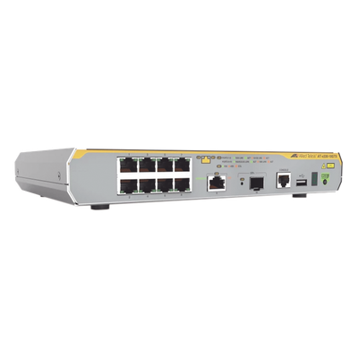 Switch L3, 8x 10/100/1000 Mbps RJ45, 1x 1/2.5/5/10G, 1x SFP+ 10G, sin ventilador 
