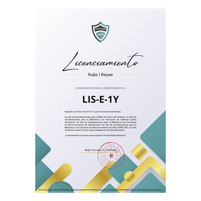 Paquete Licencia 1 año  (5 en 1), para Funciones Avanzadas Firewall modelo Z5100 series