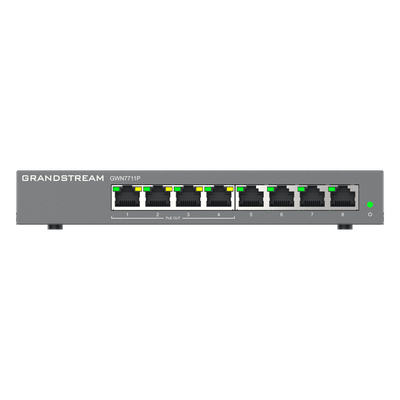 Switch de Red Administrable Capa 2 Lite / 8 Puertos Gigabit Ethernet / 4 Puertos PoE / VLAN / QoS / Snooping IGMP / Montaje en Pared y Escritorio / Compatible con GDMS