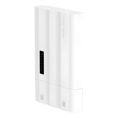 Switch PoE para Exteriores / 7 Puertos Gigabit / 5 RJ45 + 2 SFP / PoE+ 60W / ERPS / IP65 / -30°C a 65°C / Gestión Cloud / Capa 2 / Fanless