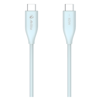 Cable de Carga USB-C a C / 1 Metro (3.28 Pies) / Tecnología GaN (Nitruro de Galio / Fast-Charging / Potencia 60W / Velocidad Transferencia 480 Mbps / Material Silicona No Tóxica / Conector Aluminio Anodizado