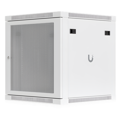 UACC Rack Cabinet 12U (598 x 600 mm) - Gabinete Cerrado para Montaje en Pared con Puerta Frontal Perforada, Totalmente Ensamblado con Ventiladores Integrados y Paneles Removibles