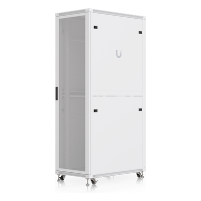 UACC Rack Cabinet 42U (600 × 1000 mm) – Gabinete de Piso Totalmente Ensamblado con Ventiladores Integrados, Paneles Removibles, Ruedas con Seguro y Puerta Frontal Perforada para Óptimo Flujo de Aire
