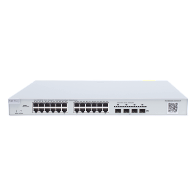 Switch Administrable PoE Capa 2+ Plus, con 24 puertos Gigabit PoE 802.3af/at + 4 SFP+ para fibra 10Gb, gestión gratuita desde la nube, 370w