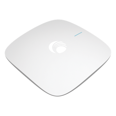 Punto de Acceso Wi-Fi para interior / Omnidireccional cnPilot e410 / Doble banda (2.4 y 5 Ghz) / MU-MIMO 2x2 / Antena Beamforming / Hasta 256 Clientes / Hasta 1.2 Gbps / Gestión centralizada desde nube cnMaestro