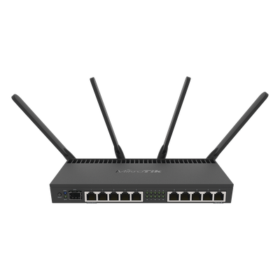 Router con Wi-Fi 4x4 MU-MIMO, hasta 2 watts de potencia, antenas de 3 dBi, 10 puertos Gigabit, 1 Puerto SFP+
