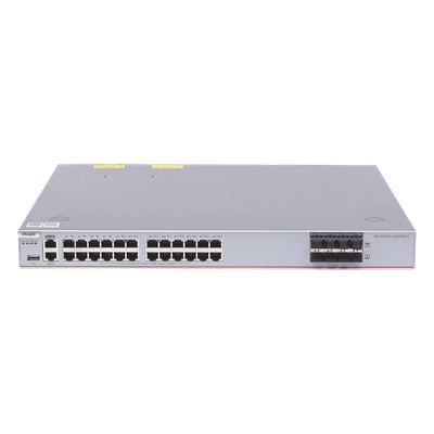 Switch Core Administrable Capa 3 con 24 puertos Gigabit + 8 SFP+ para fibra 10Gb, gestión gratuita desde la nube.