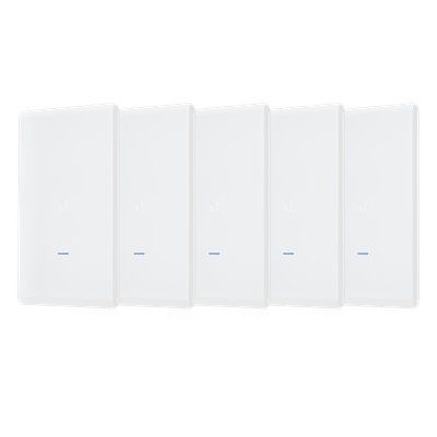 5 Access Point UniFi doble banda para exterior, antena integrada 360°; 802.11ac MIMO 3X3, hasta 250 usuarios concurrentes