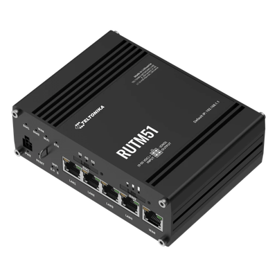 Router Industrial 5G LTE con 2 Ranuras SIM/ 5 Puertos Gigabit/ Wi-Fi con Doble Banda/ Soporta VPN Servidor-Cliente/ Compatible con RMS
