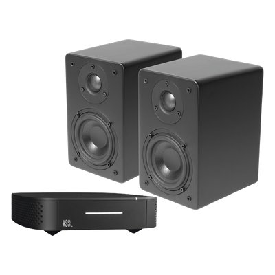 Kit Amplificador VSSL de 1 Zona + Altavoz De Estantería Color Negro De TruAudio
