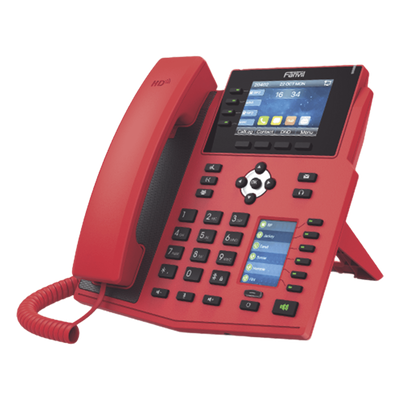Teléfono IP Empresarial con Estándares Europeos, 16 lineas SIP con pantalla LCD de 3.5" a color, 6 teclas DSS/BLF, puertos Gigabit, IPv6, Opus y conferencia de 3 vías, PoE/DC (incluye fuente).