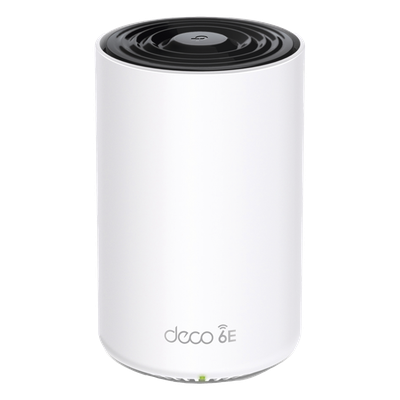 Router Inalámbrico MESH Interior para Hogar / Triple Banda Wi-Fi 6E AX5400 Mbps / 3 Puerto Gigabit WAN/LAN / 4 Antenas Internas / Administración Mediante la App Deco (iOS, Android) / Protección HomeShield
