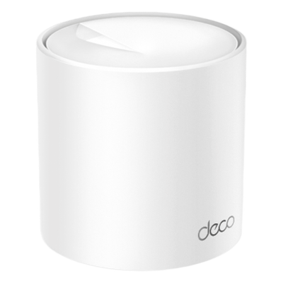 Router Inalámbrico MESH Interior para Hogar / Doble Banda Wi-Fi 6 AX3000 Mbps / 2 Puertos WAN/LAN 2.5GE / 3 Antenas Internas / MU-MIMO 2X2 con OFDMA / Administración Mediante la App Deco (iOS, Android) / Protección HomeShield
