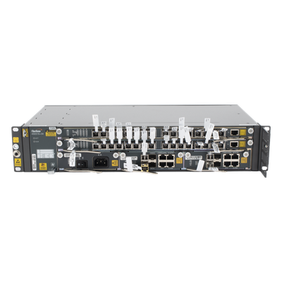OLT Carrier Class Modular GPON, 2 Ranuras, Incluye 2 Tarjetas de Servicio de 16 puertos GPON, (32 Modulos GPON C+ Incluidos) 1 Fuente de CA, 2 UR, Incluye Instalación de software UNM2000, (Interoperabilidad con ONUs de Terceros sin Costo)