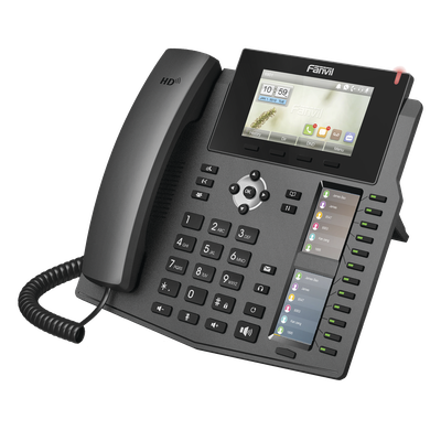 Teléfono IP empresarial para 20 líneas SIP, Voz HD, 3 Pantallas LCD a Color, 12 teclas BLF, PoE 