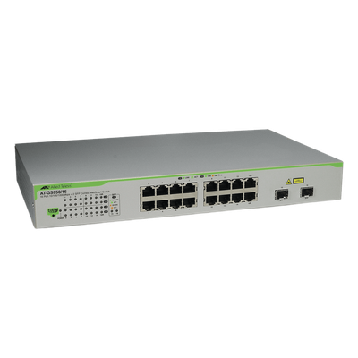 Switch Gigabit WebSmart de 16 puertos 10/100/1000 Mbps (2 x Combo) + 2 puertos gigabit SFP (Combo)