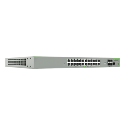 Switch PoE+ Administrable CentreCOM FS980M, Capa 3 de 24 Puertos 10/100 Mbps + 4 puertos SFP, 375 W