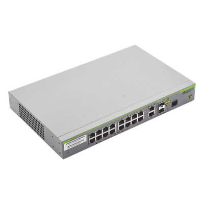 Switch Administrable CentreCOM FS980M, Capa 3 de 16 Puertos 10/100 Mbps + 2 puertos RJ45 Gigabit/SFP Combo