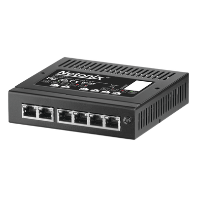 Switch WISP PoE 6 puertos Gigabit, entrada PoE pasivo de 37-53 Vcc