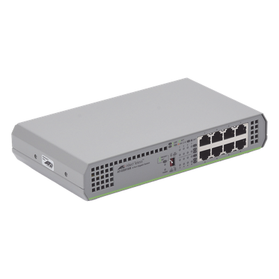 Switch Gigabit No Administrable, 8 Puertos 10/100/1000 Mbps fuente de alimentación interna