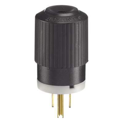 Clavija Negra 15 A 125 V CA 2 Polos 3 Hilos (NEMA 5-15P).  
