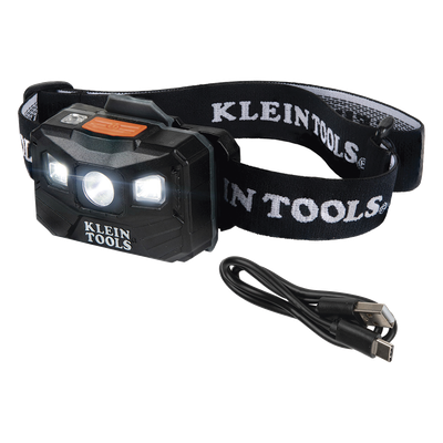 Lámpara Luz LED Frontal Recargable de 400 Lúmenes, Apagado Automático, con Correa de Tela, Adaptable y Ajustable a Gorros, Cascos, Cachuchas  o directo a Frente Humana (Tipo Minero)