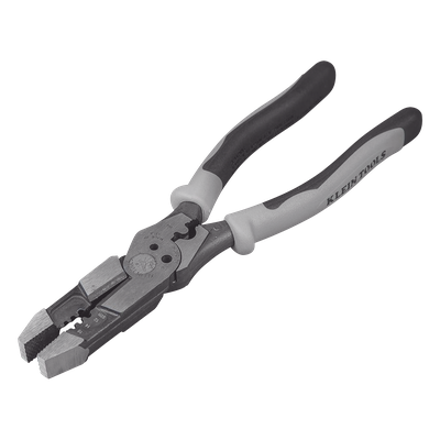 Pinza Híbrida con Ponchadora de 8". Pela Cable Sólido de 10-14 AWG y Cable Trenzado de 12-16 AWG